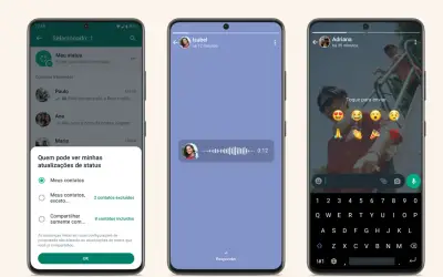 'Status' do WhatsApp ganha áudio, reações com emojis e recurso de privacidade